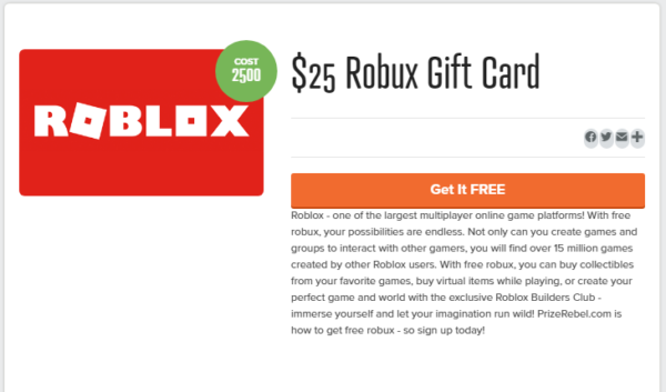 robux roblox gift